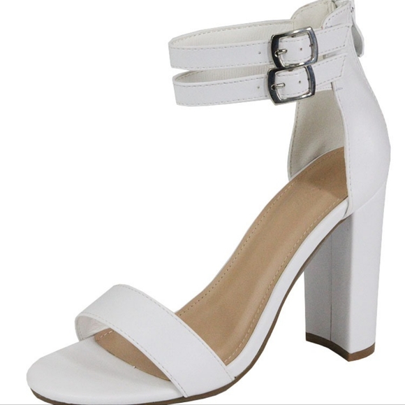 Just In White Heel Double strap - Picture 2 of 2